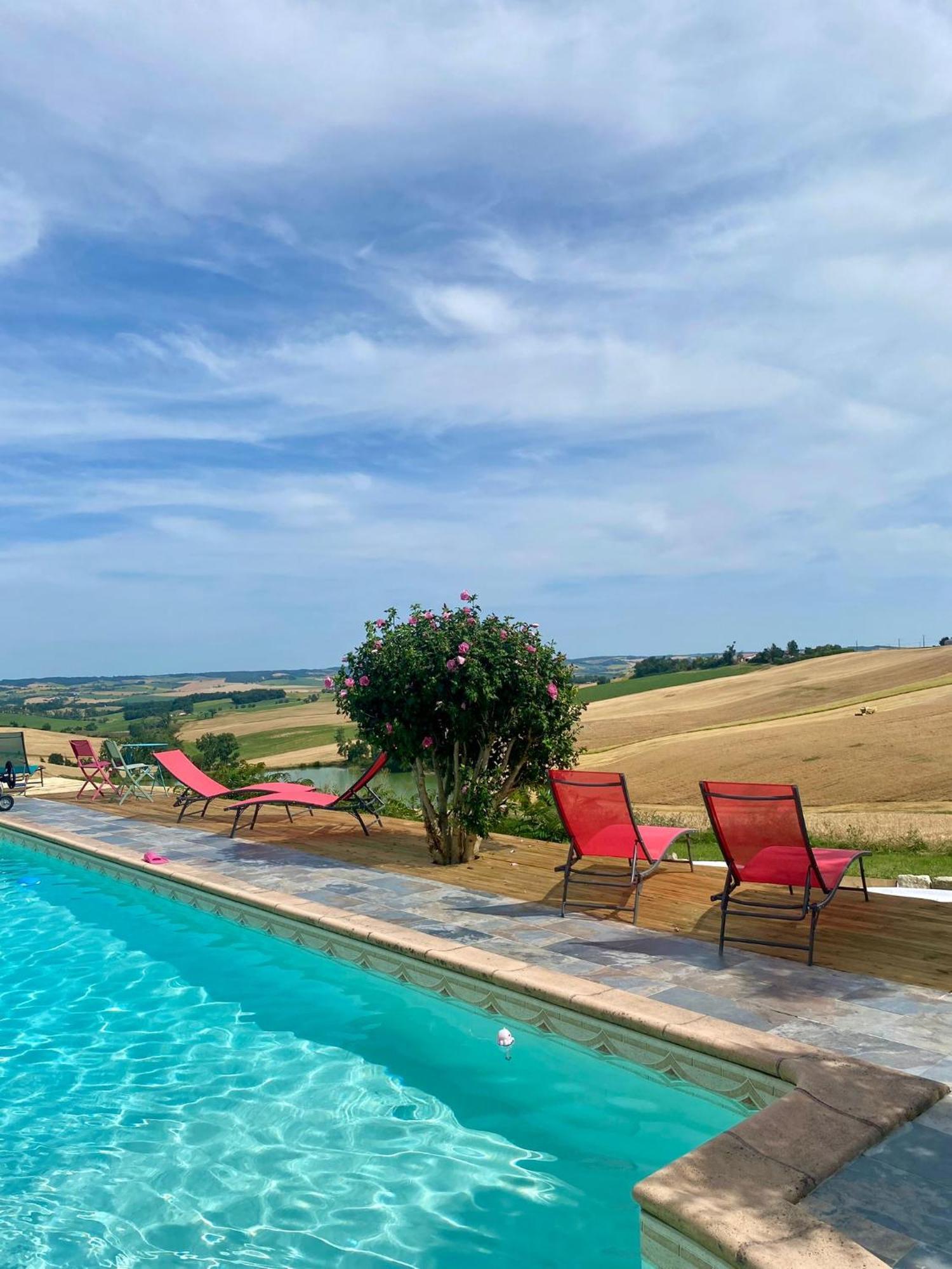 Maison D'Hotes La Fezendes Miradoux ภายนอก รูปภาพ